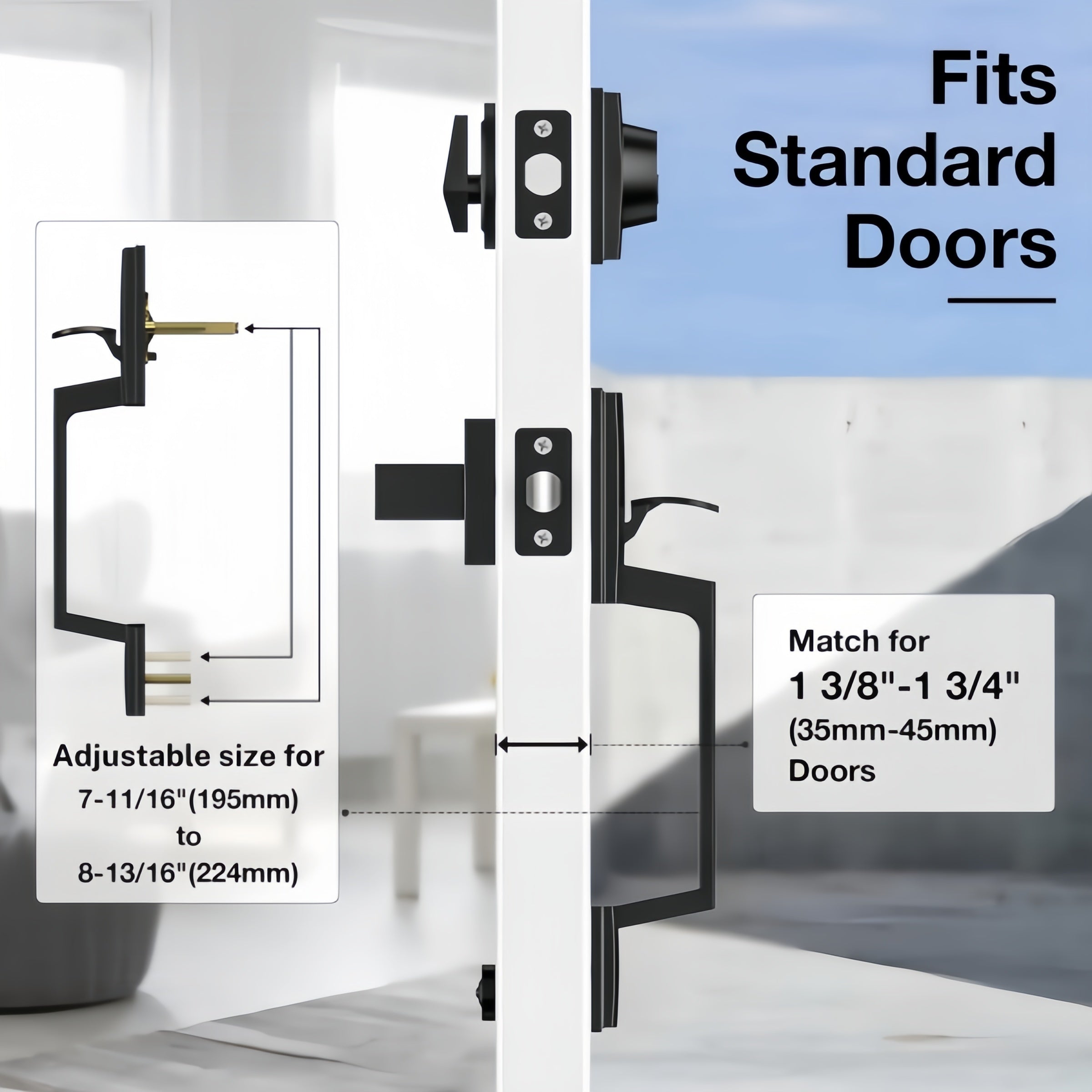 Black Heavy Duty Handle Set