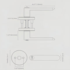 6 Pack Privacy Door Handle